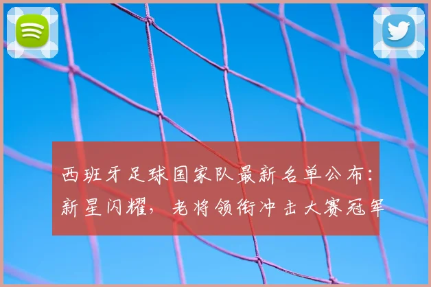 西班牙足球国家队最新名单公布：新星闪耀，老将领衔冲击大赛冠军